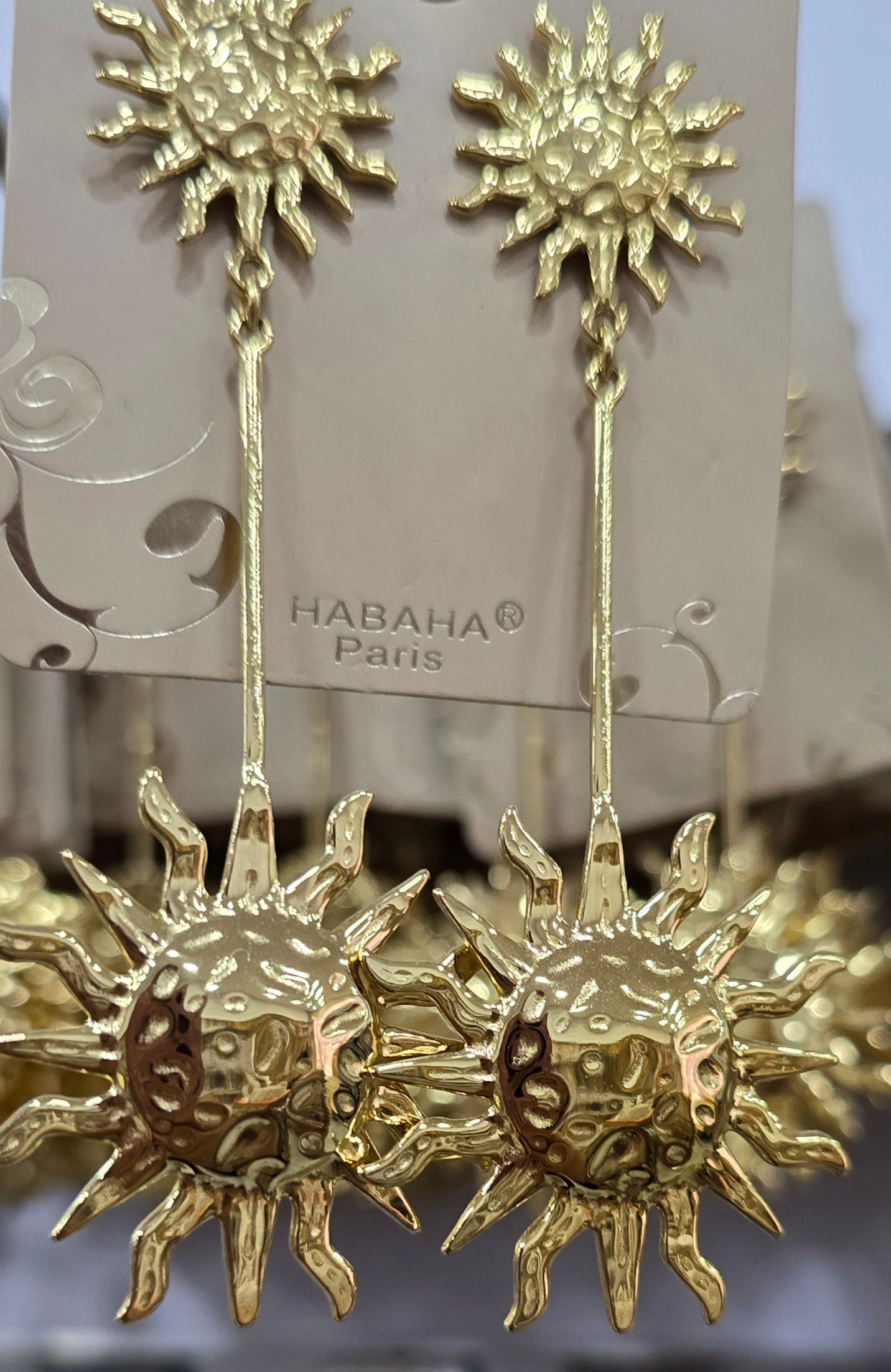 BOUCLES D'OREILLES HABAHA PARIS ACIER