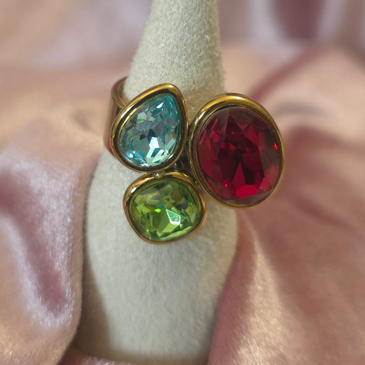 Bague 3 cristal multi 3