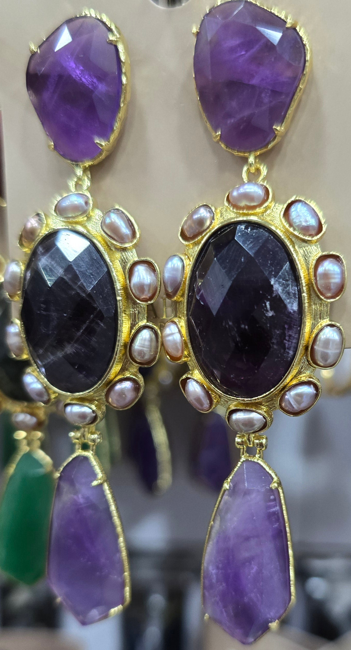 Boucles Oreilles HABAHA Pierres naturelles Part 3