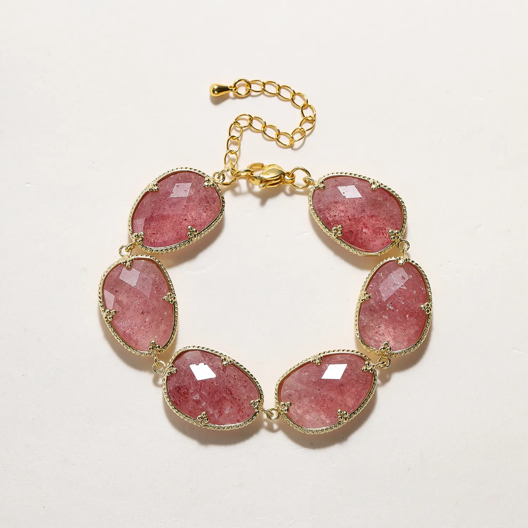 Bracelet quartz fraise