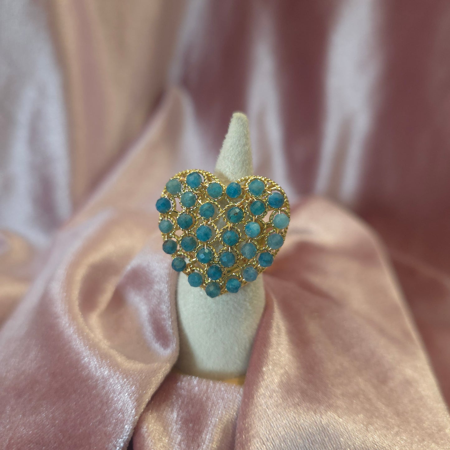 Bague coeur Apatite