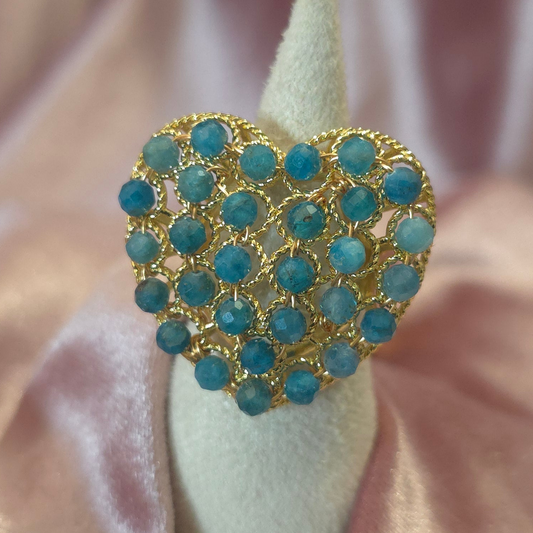 Bague coeur Apatite