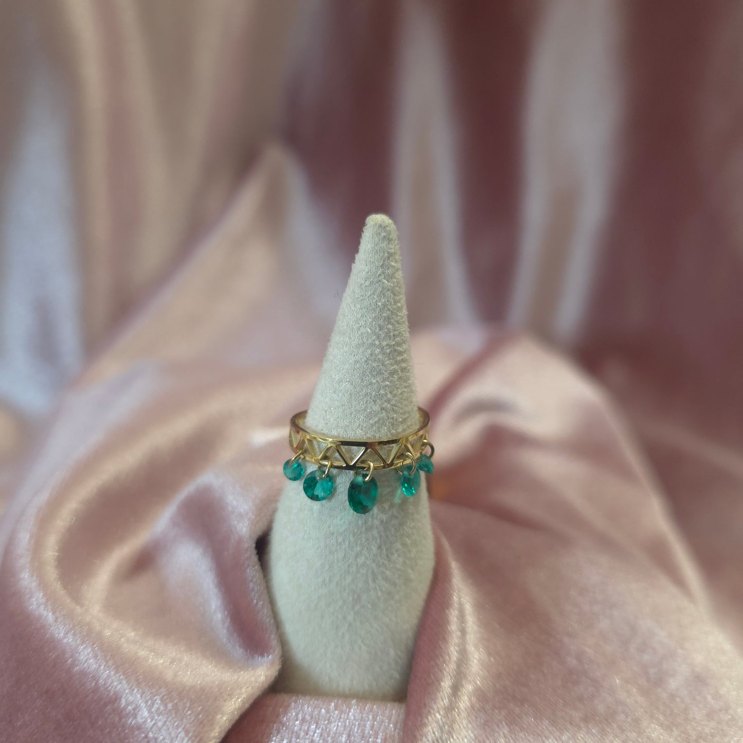 Bague cristal swarovski vert