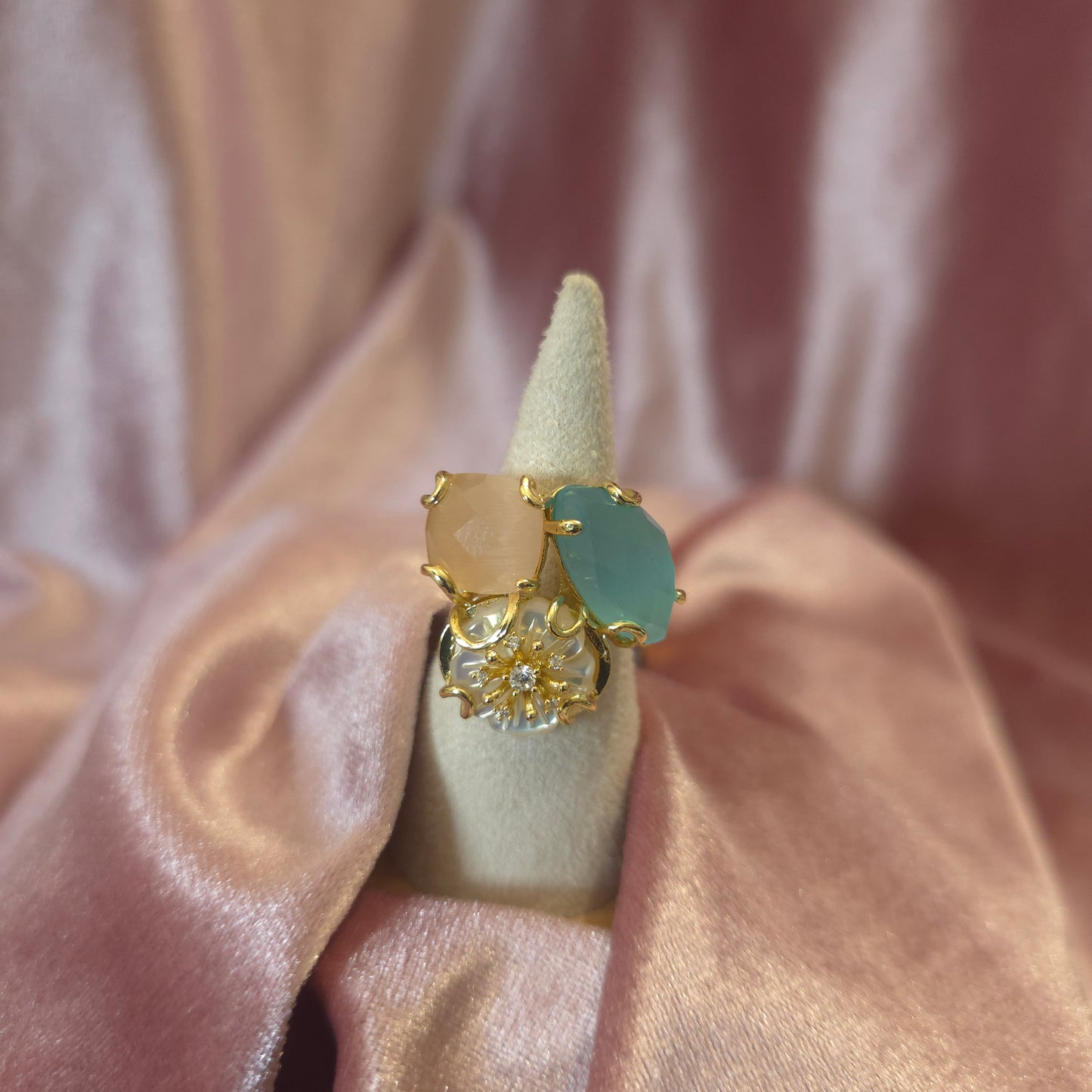 Bague triflo bleuet