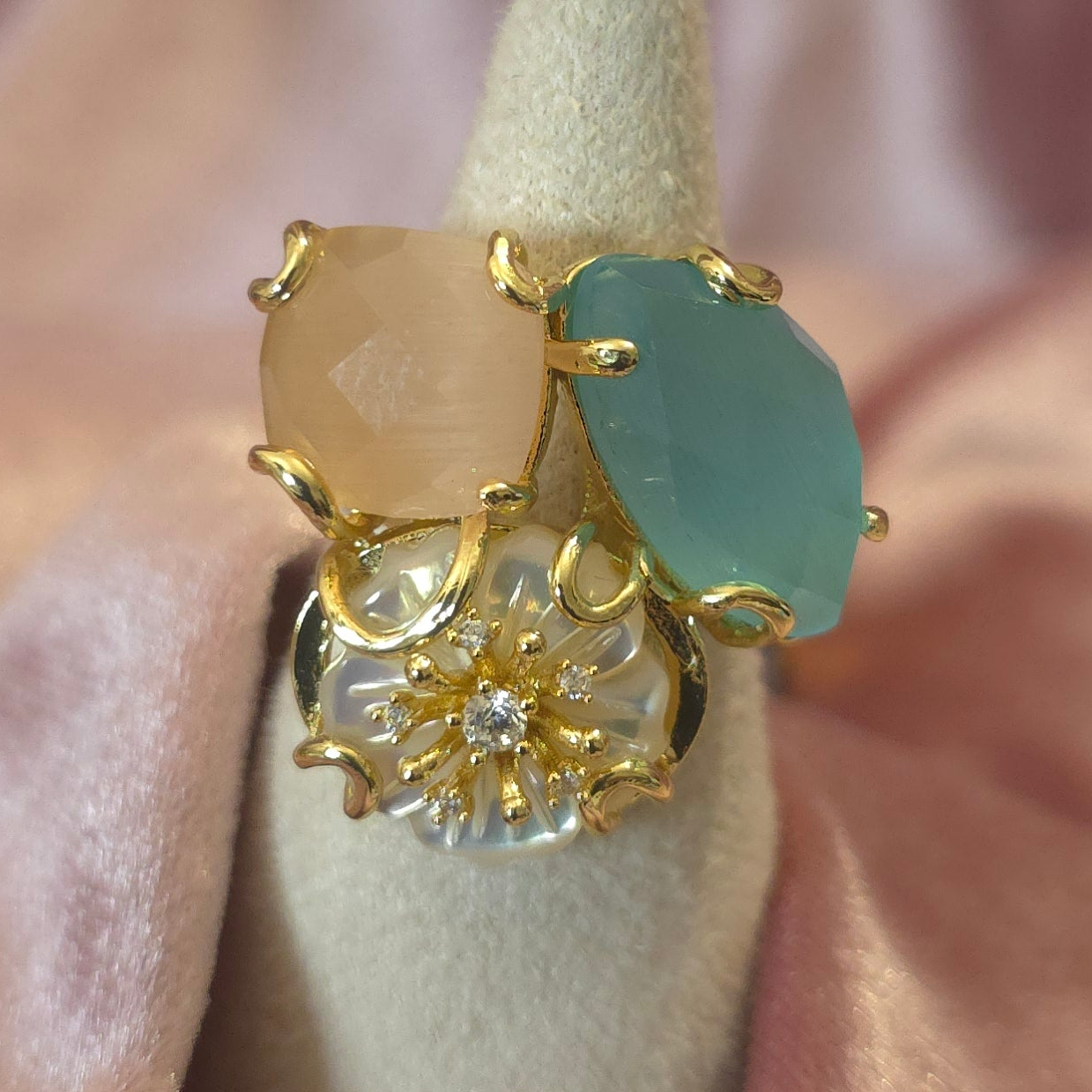Bague triflo bleuet