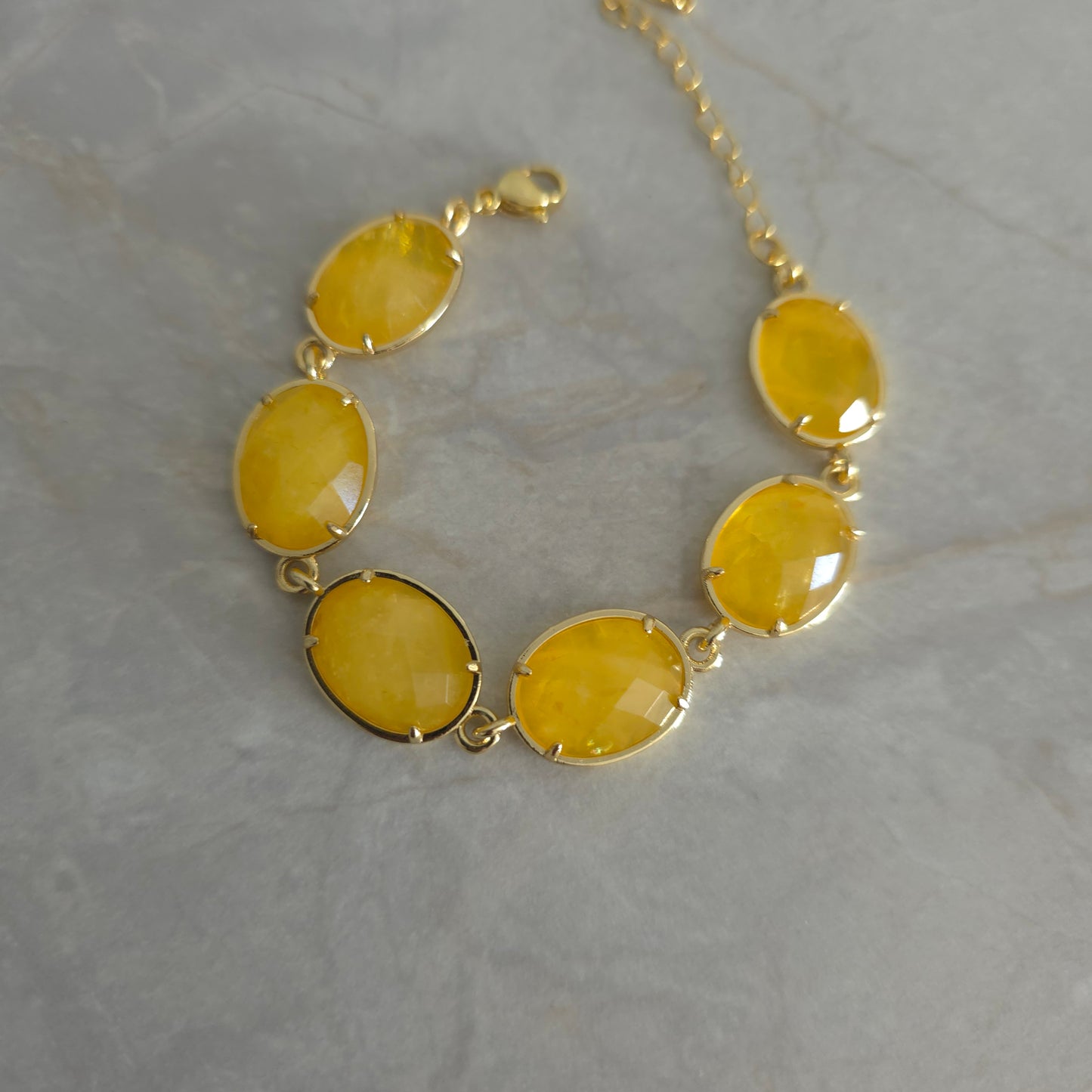 Bracelet agathe jaune