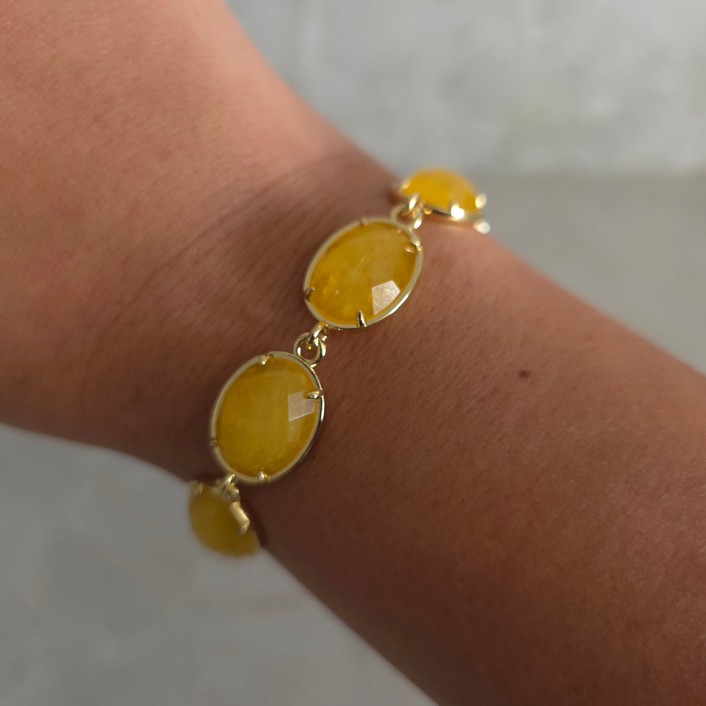 Bracelet agathe jaune