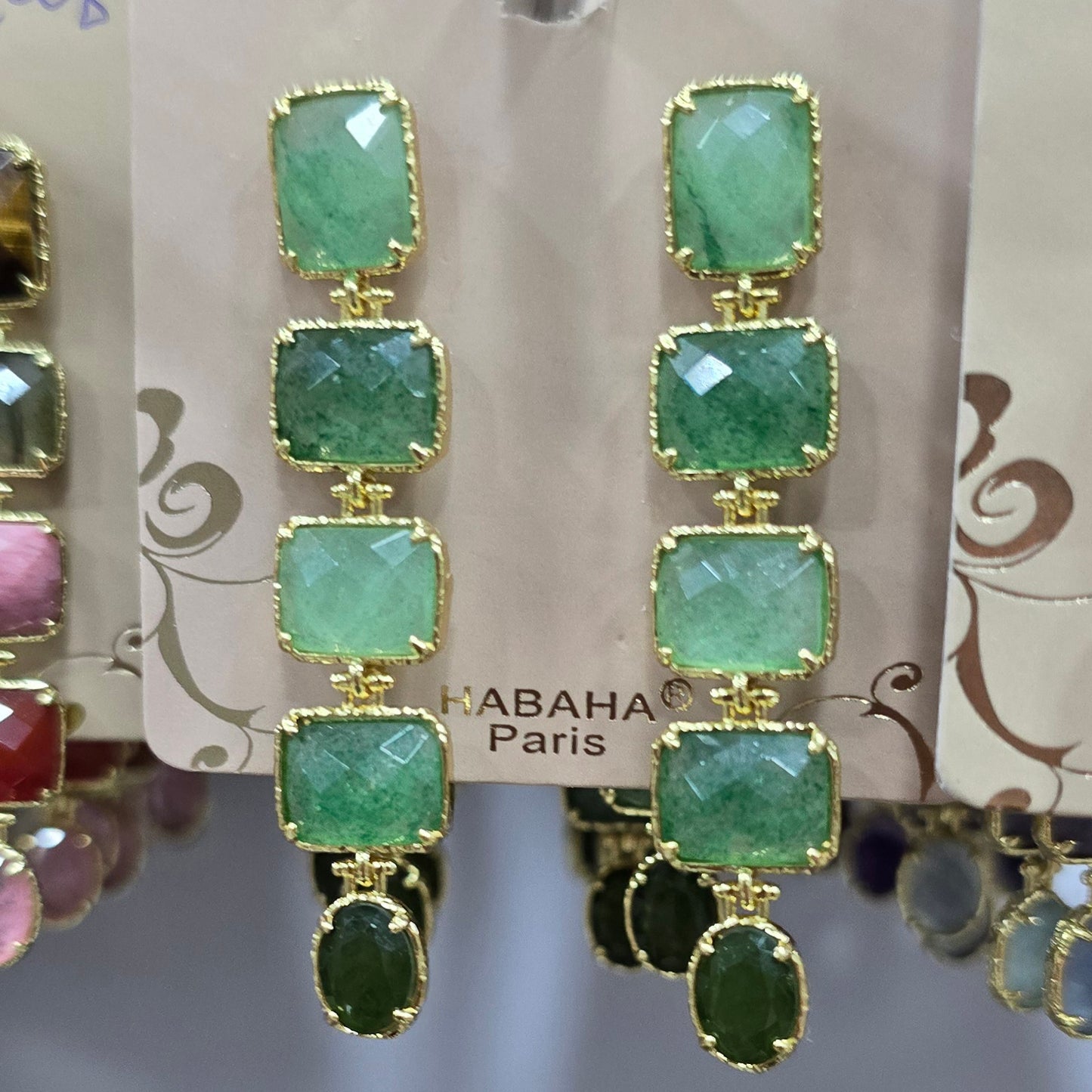 Boucle d'oreilles HABAHA Pierres naturelles part 2