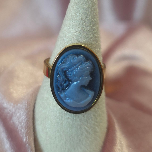 Bague Camée bleu