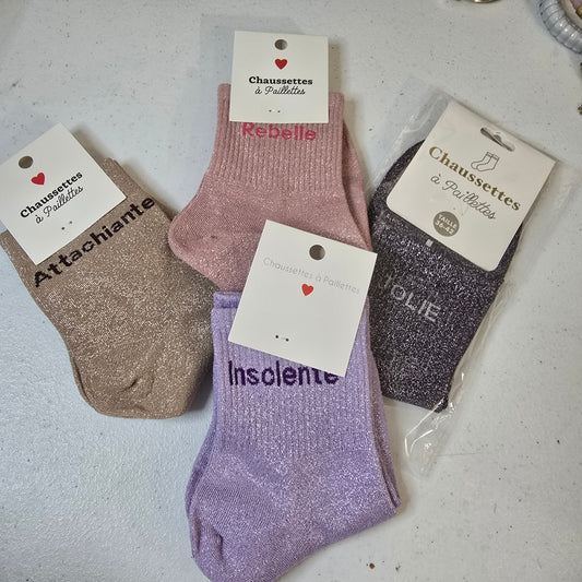 Chaussettes a paillettes