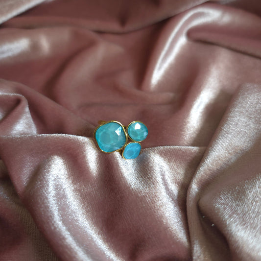 BAGUE CRISTAL TURQUOISE