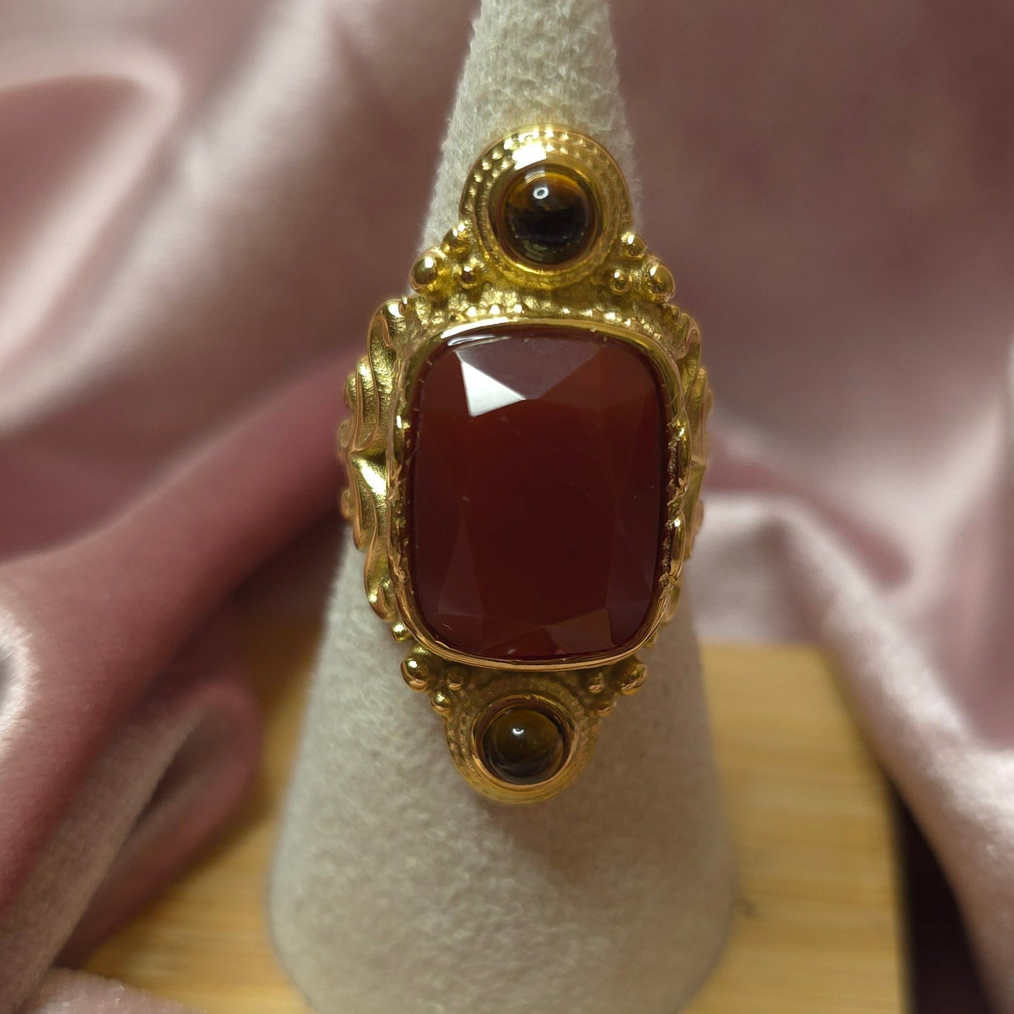 Bague pierre naturelle cornaline