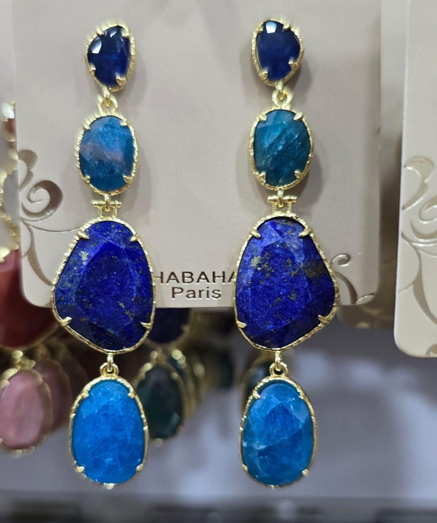 Boucle d'oreilles HABAHA Pierres naturelles part 2