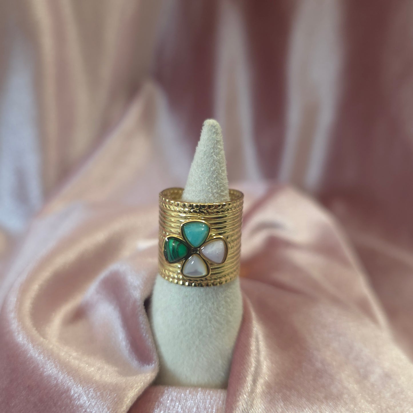Bague fleur 4 couleurs 5