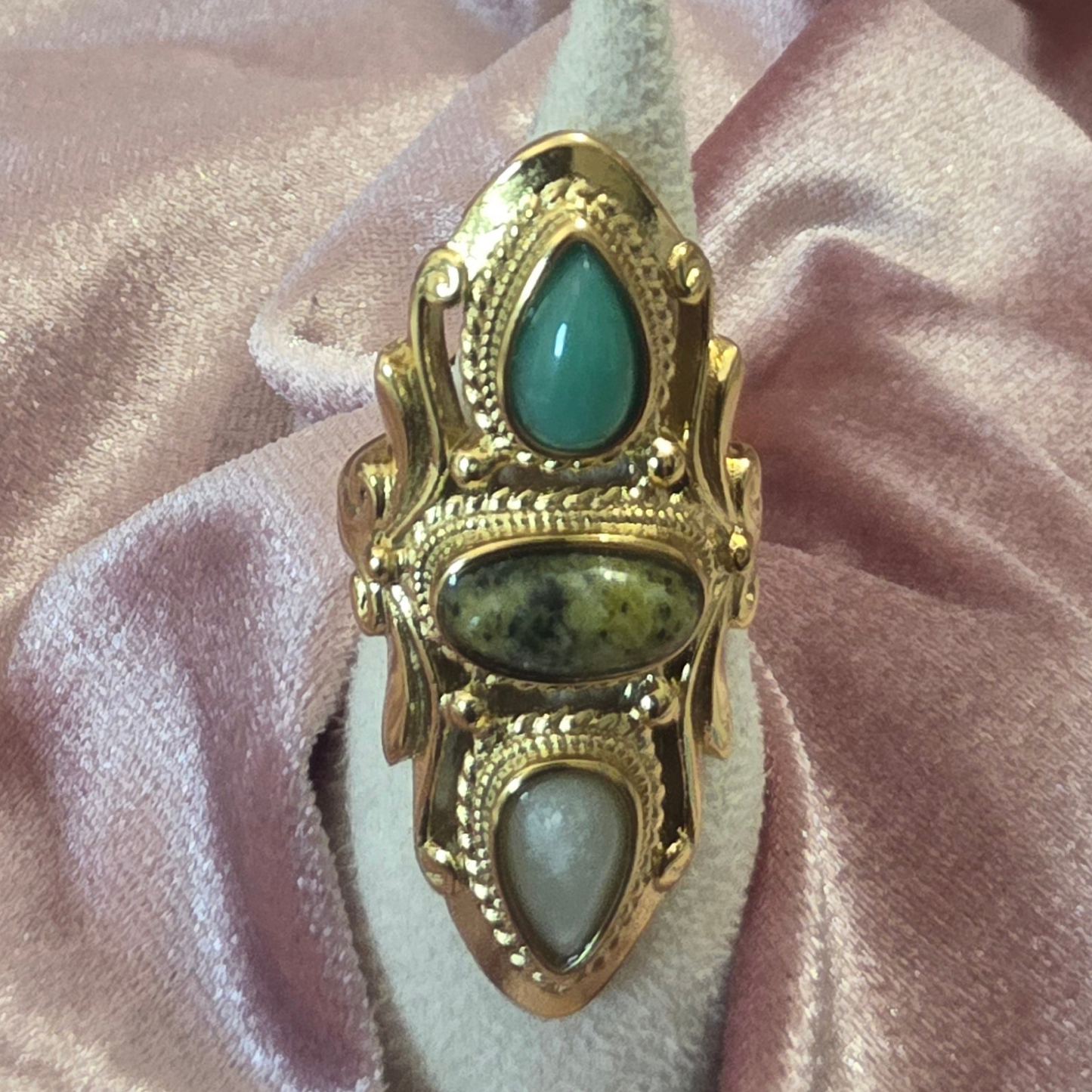 Bague longue bi-couleur