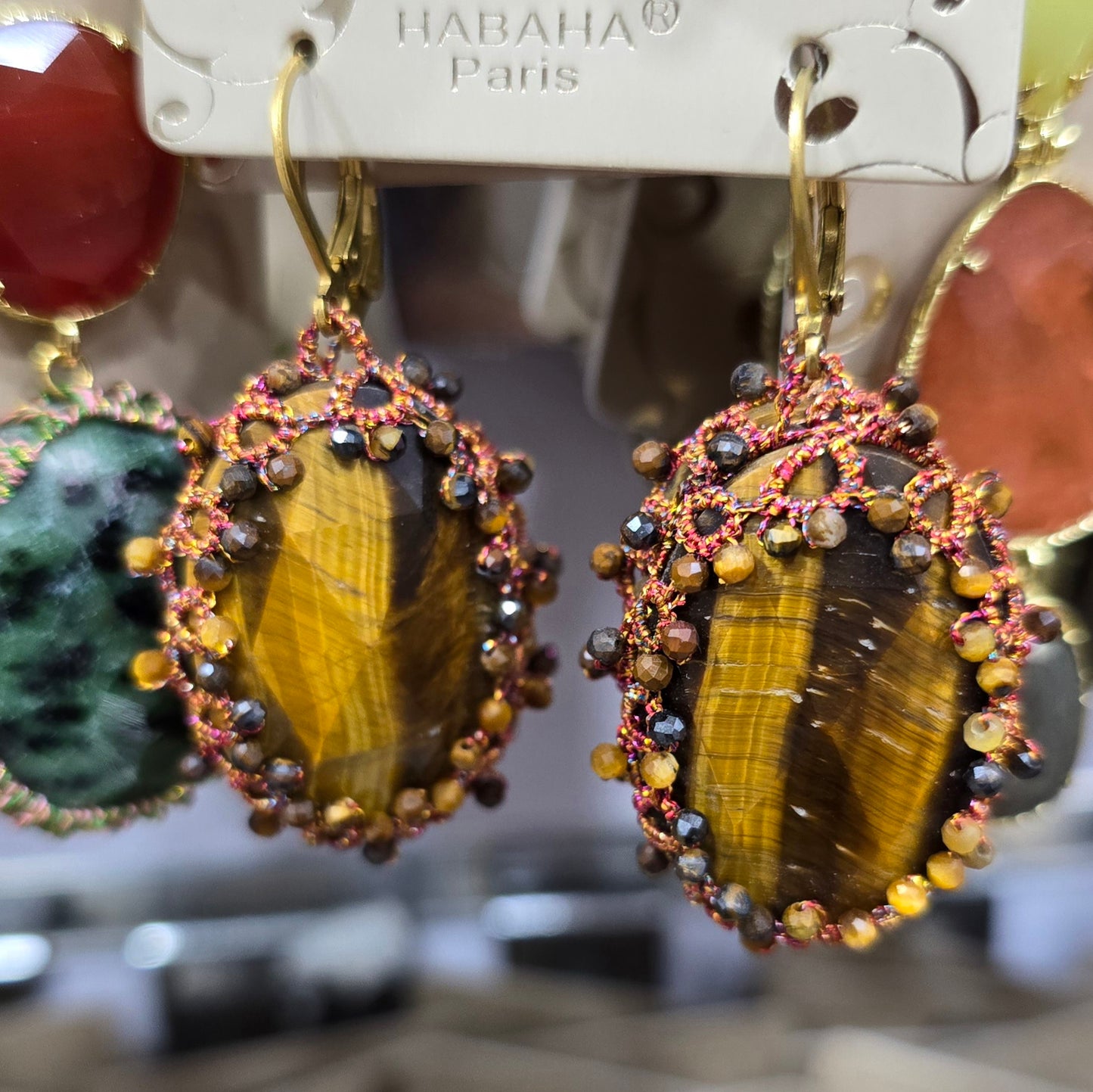 Boucle d'oreilles HABAHA Pierres naturelles part 2