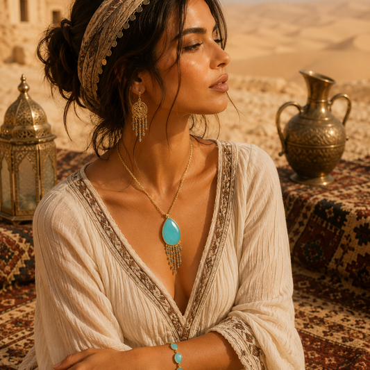 Collier liyana turquoise