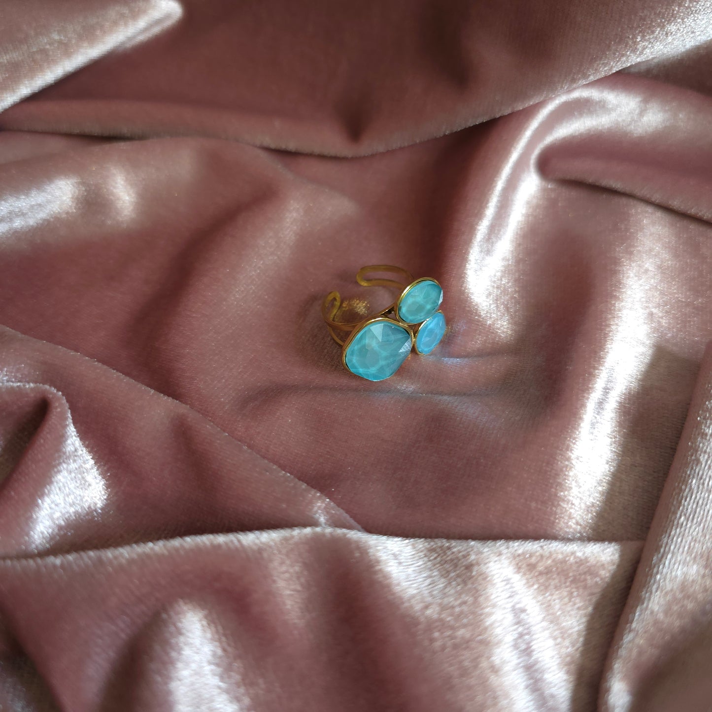 BAGUE CRISTAL TURQUOISE