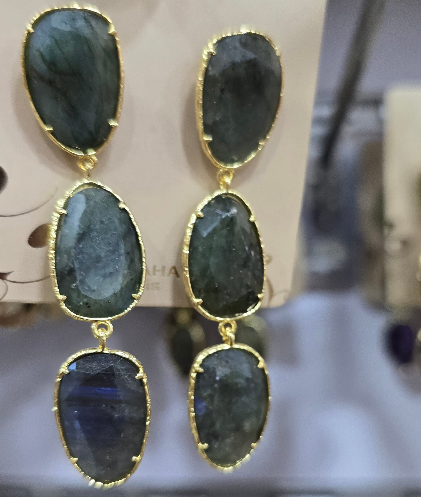 Boucle d'oreilles HABAHA Pierres naturelles part 2