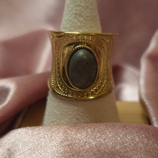 Bague pierre naturelle labradorite