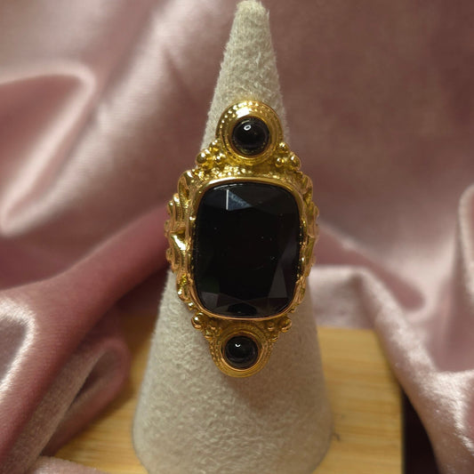 Bague en pierre naturelle Onyx