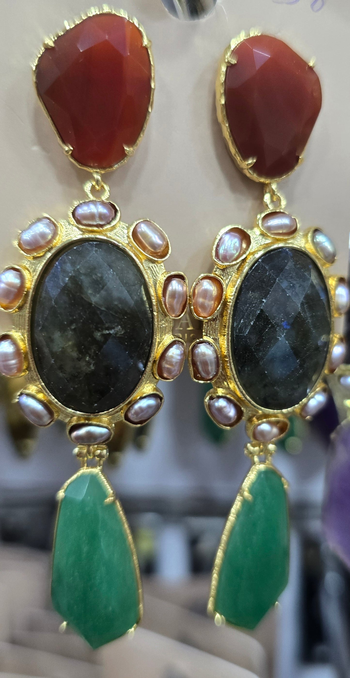 Boucles Oreilles HABAHA Pierres naturelles Part 3