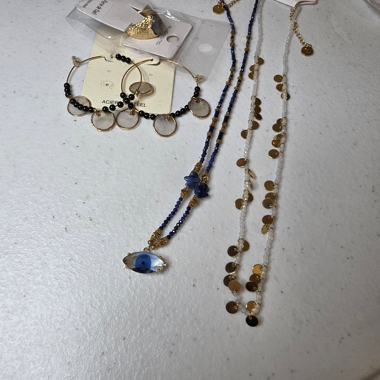 Gina vue 7 — bijoux dorés femme | Habaha Paris