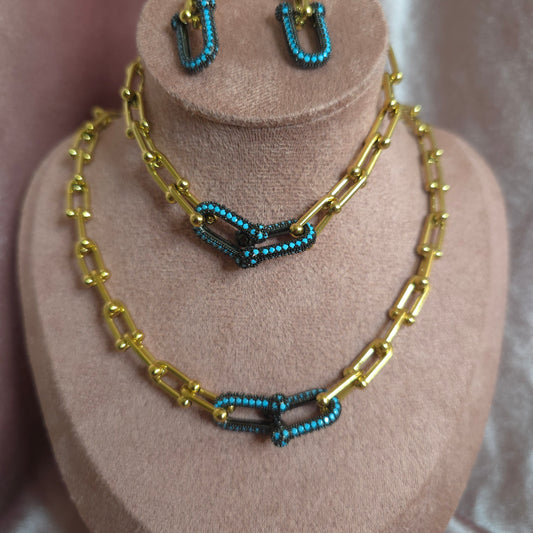 Parure BICOLORS bleu