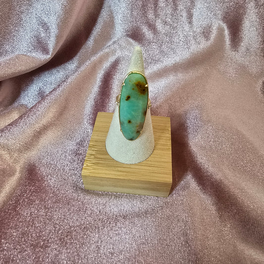 Bague longue turquoise