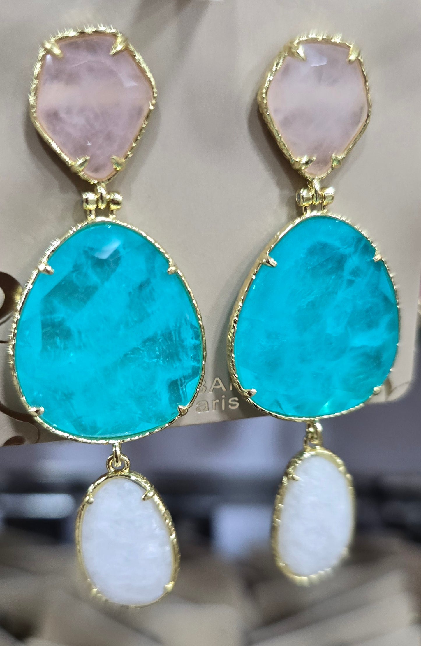 Boucle d'oreilles HABAHA Pierres naturelles part 2