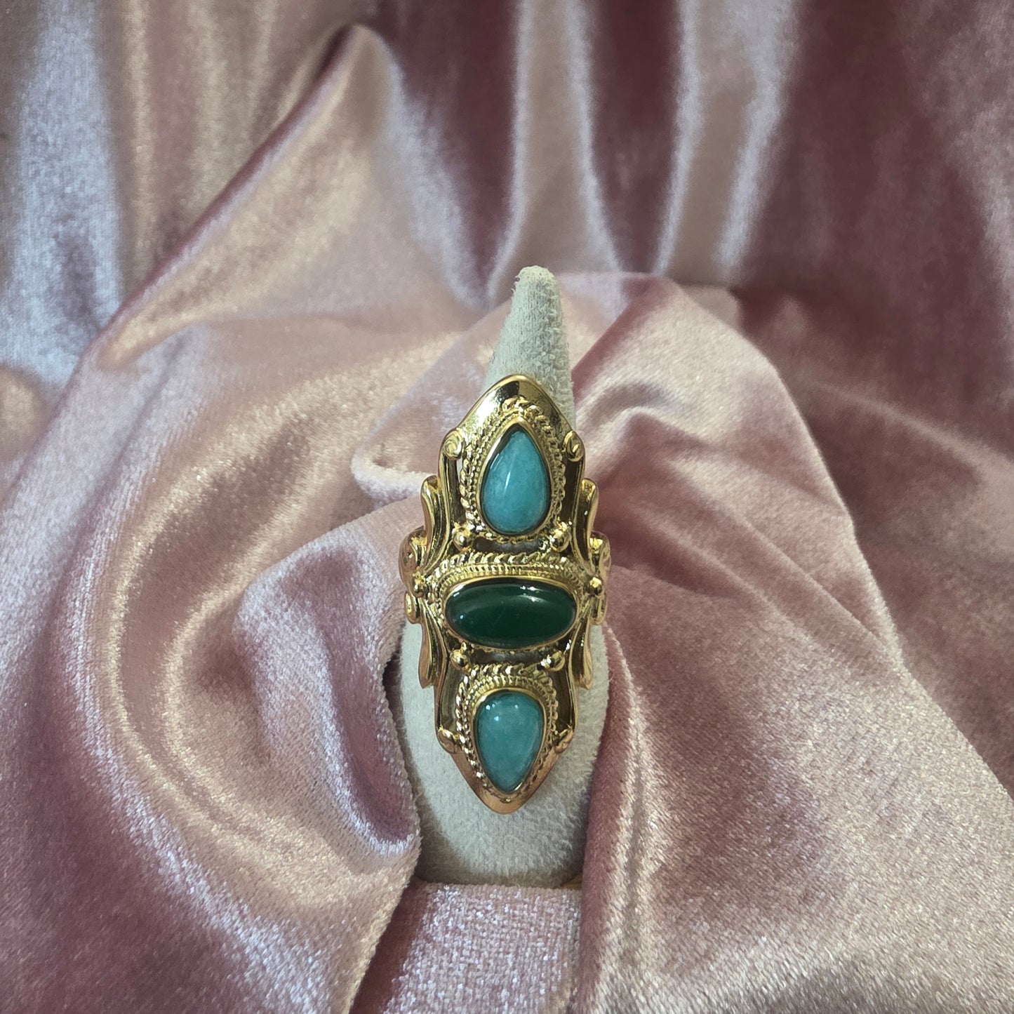 Bague longue Turquoise