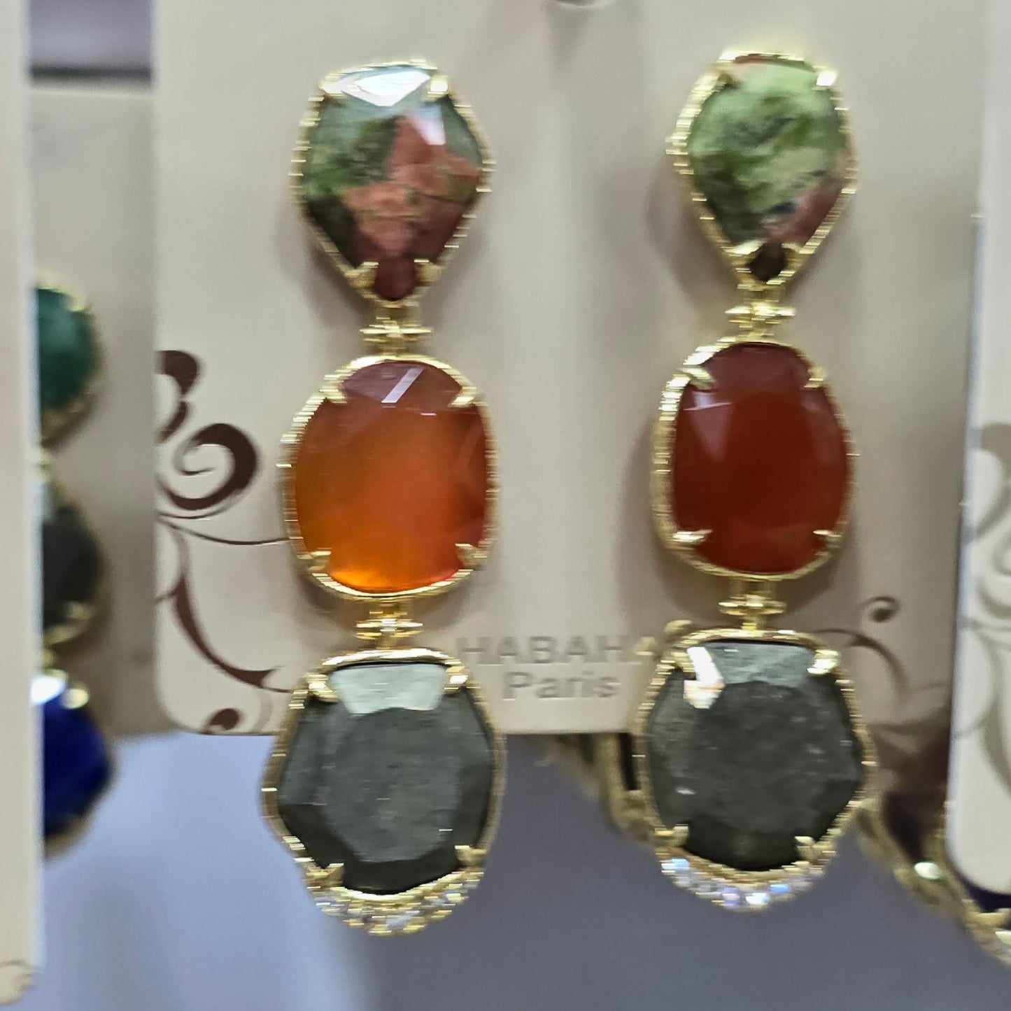 Boucle d'oreilles HABAHA Pierres naturelles part 2