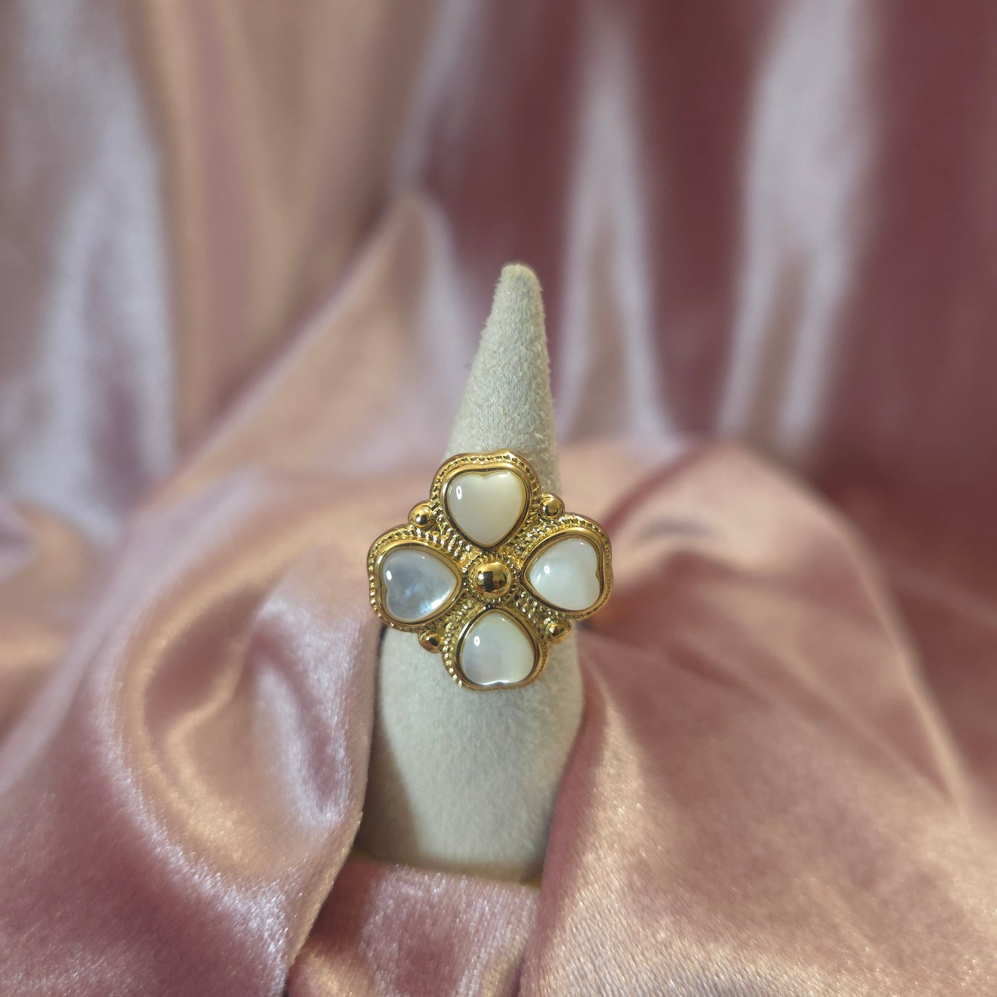 Bague trefle 4 petales