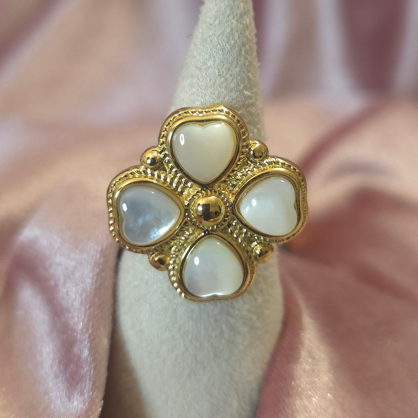 Bague trefle 4 petales