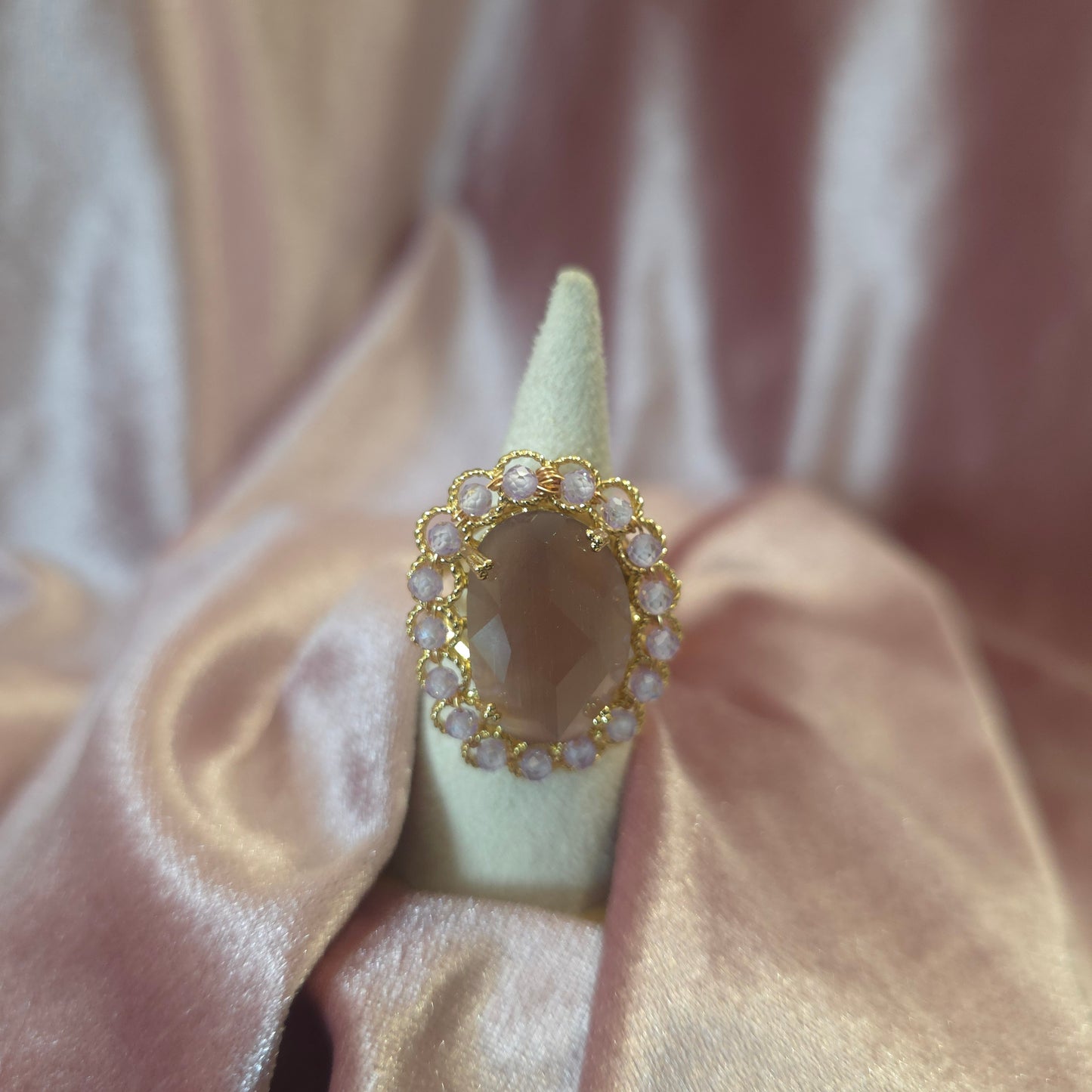 Bague oeil de chat moka