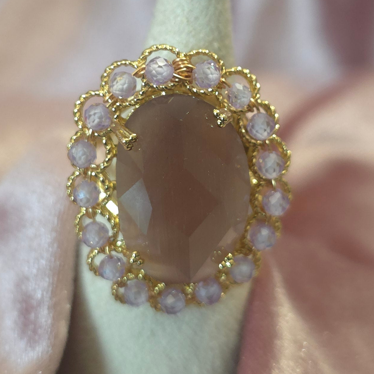 Bague oeil de chat moka
