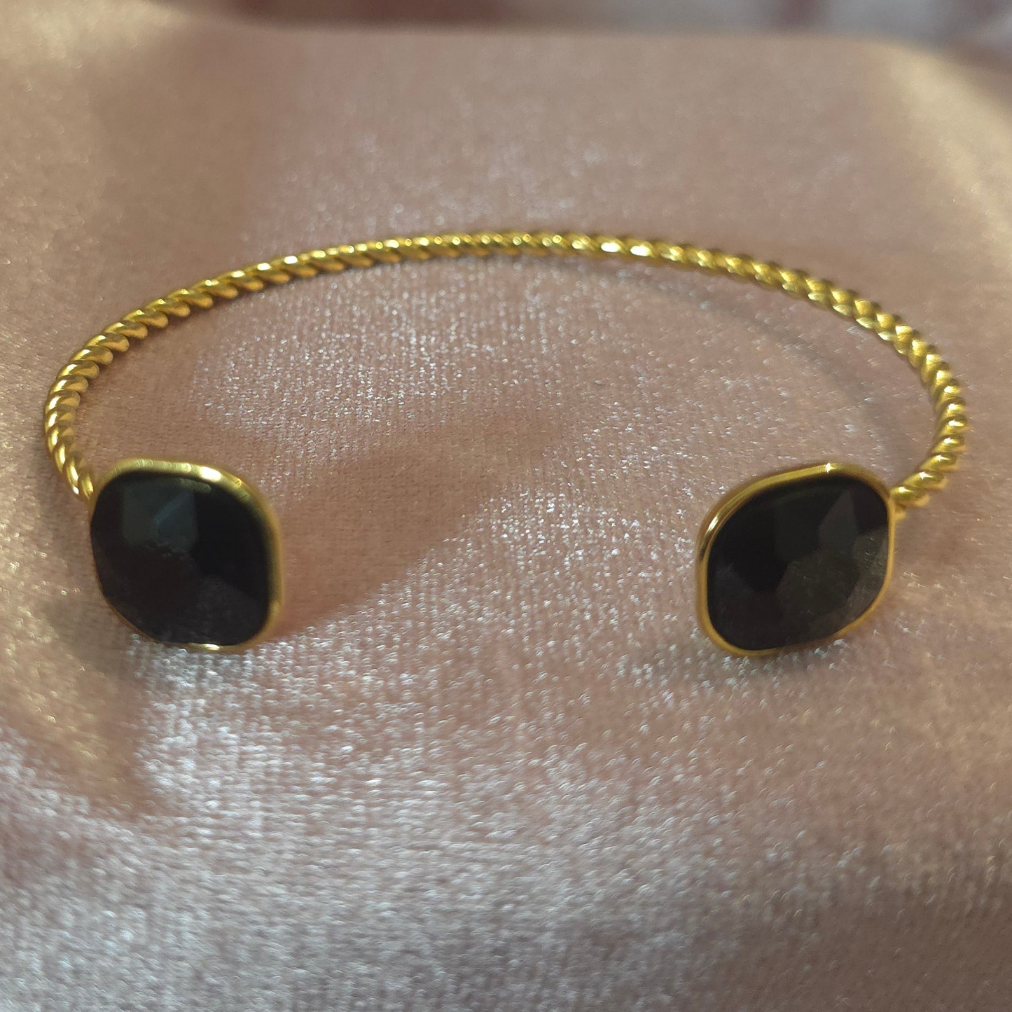 Bracelet cristal de verre noire