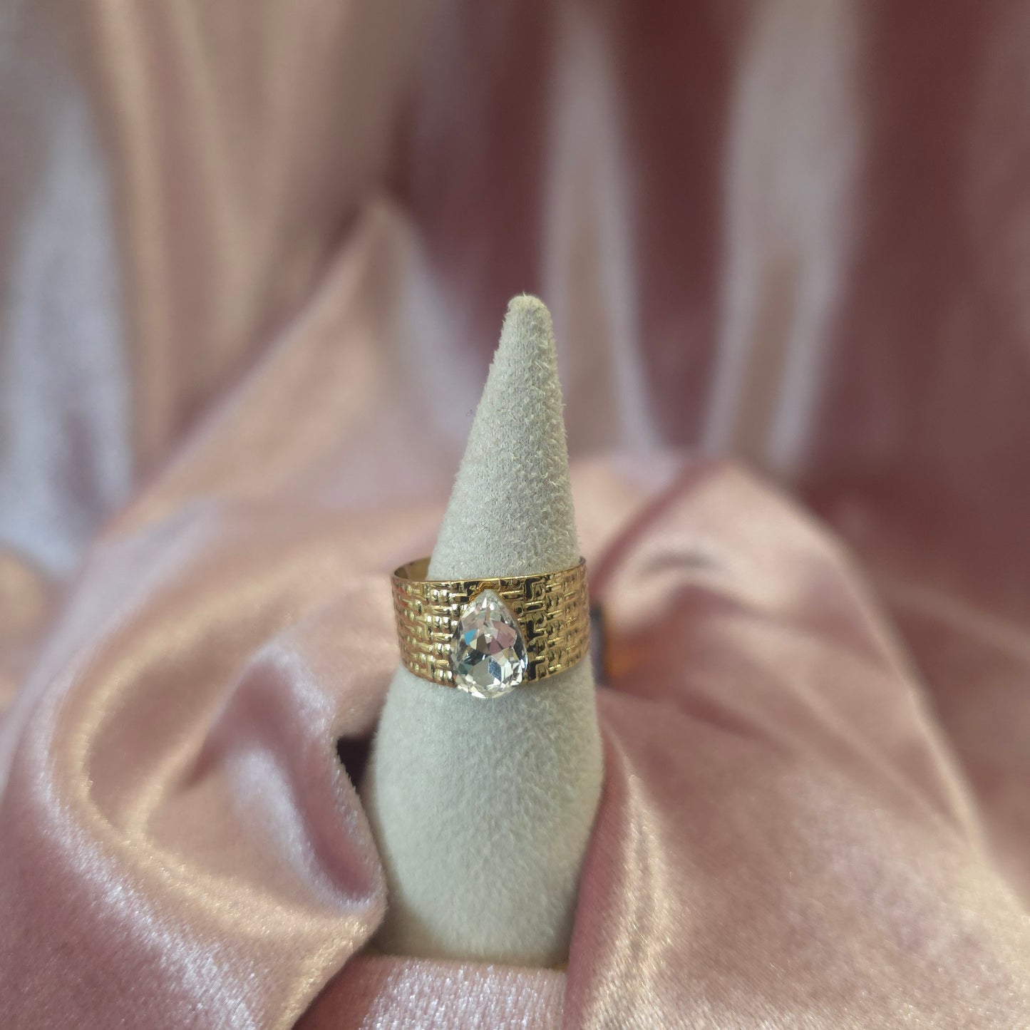 Bague cristal swarovski blanche