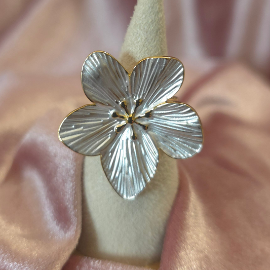 Bague orchidée Blanche