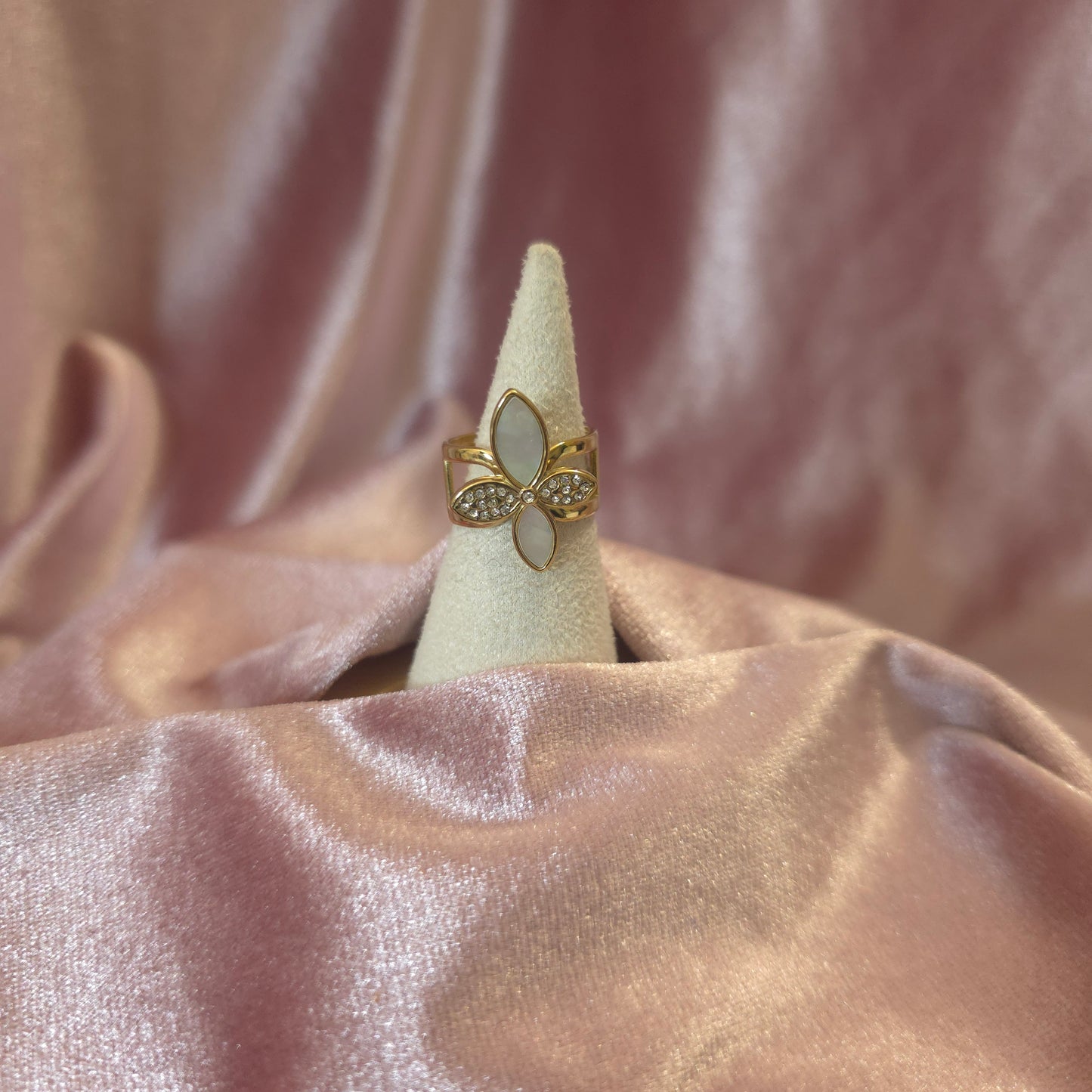 BAGUE CROISADE NACRÉ