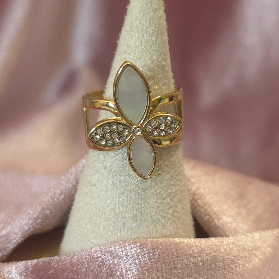 BAGUE CROISADE NACRÉ