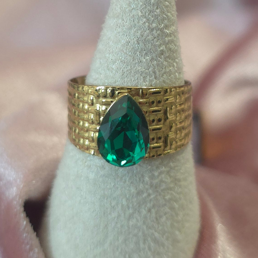Bague cristal swarovski Vert