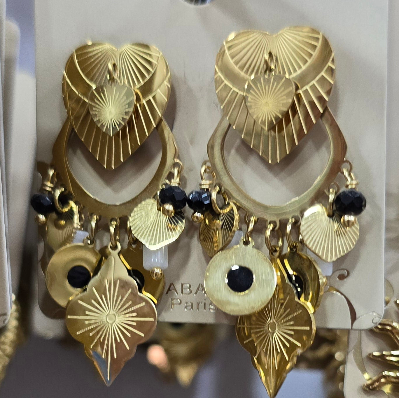 BOUCLES D'OREILLES HABAHA PARIS ACIER