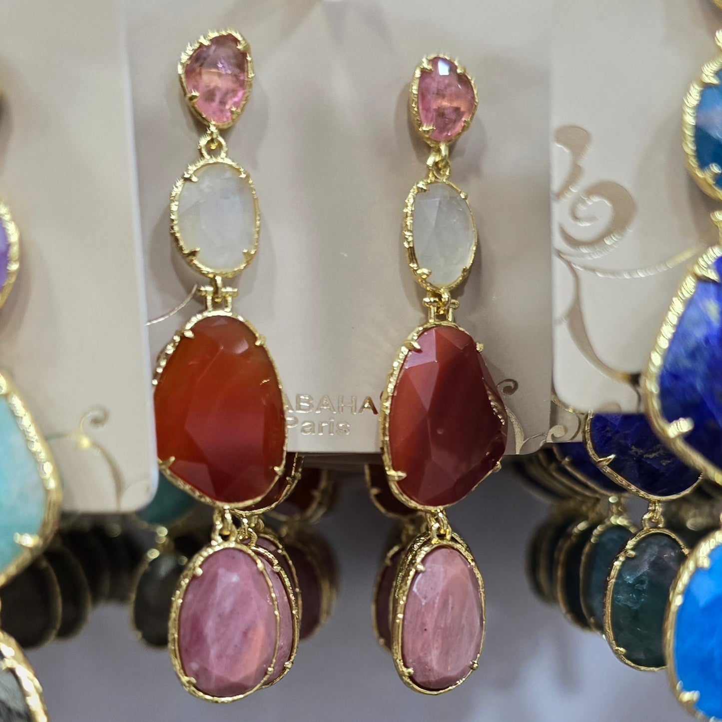 Boucle d'oreilles HABAHA Pierres naturelles part 2