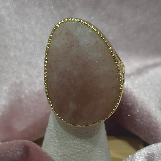 Bague ovoïde Pierre de Soleil